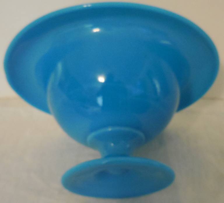 Blue opaline candy dish 2
