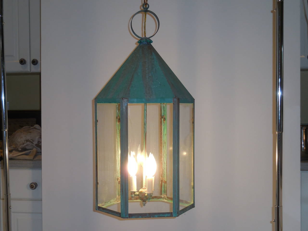 Large Hexagon Copper Lantern 4