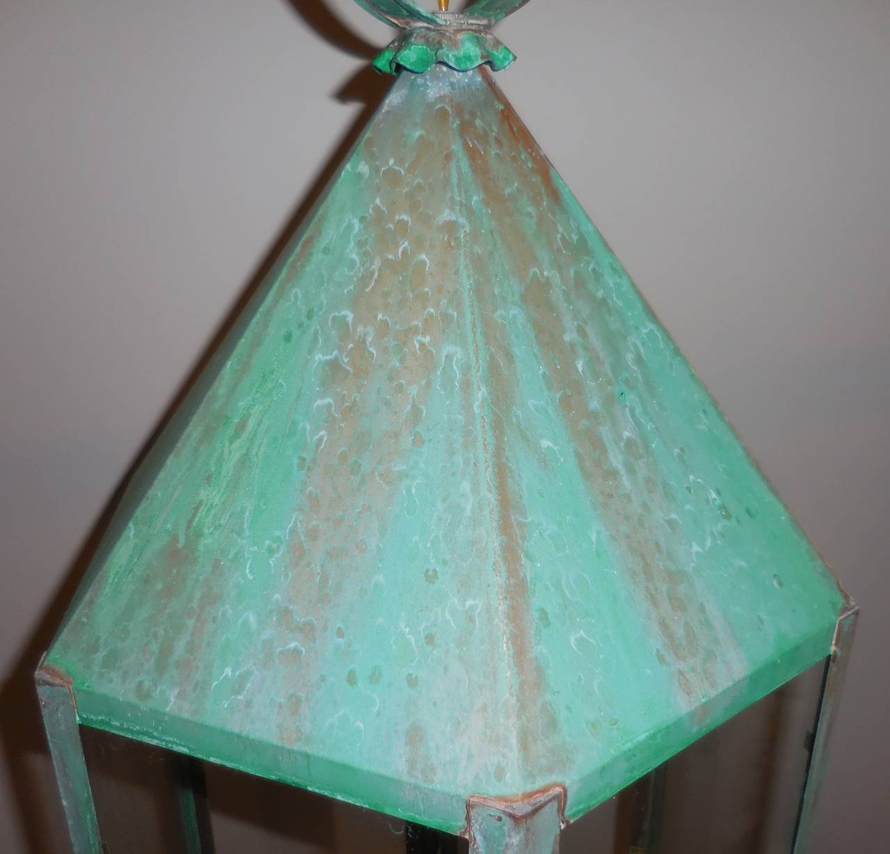 Large Hexagon Copper Lantern 3