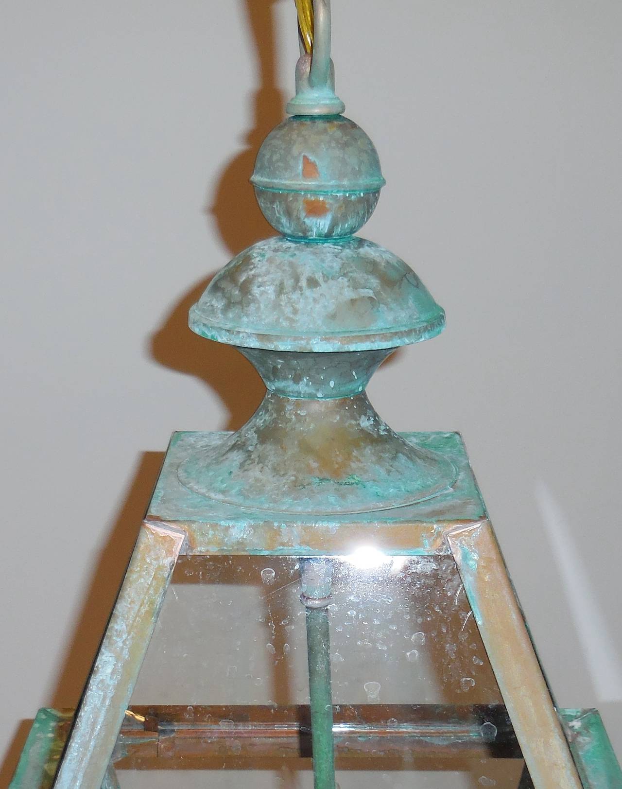 20th Century Four Side Architectural Hanging Lantern