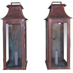 Pair of Copper Lanterns