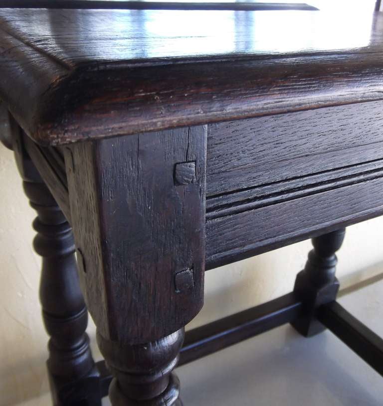 Wood Jacobean style wooden bench