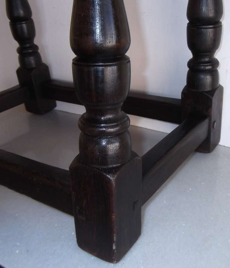 Jacobean style wooden bench 1