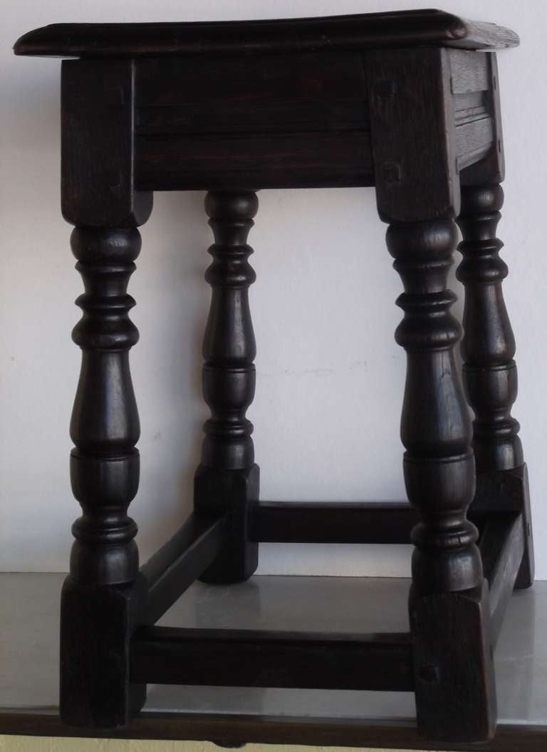 Jacobean style wooden bench 3