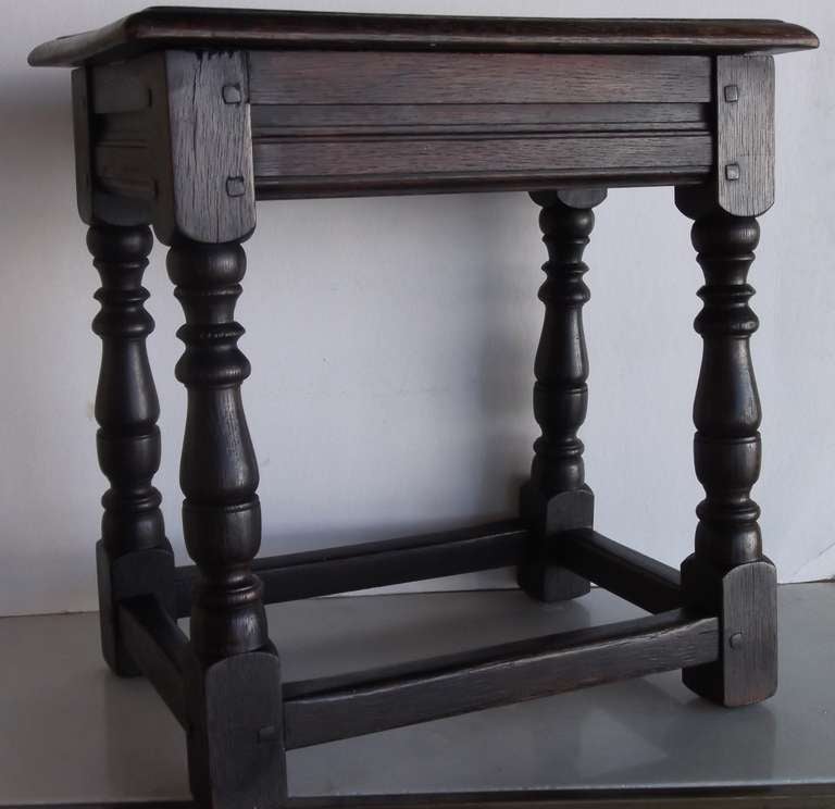 Jacobean style wooden bench 4