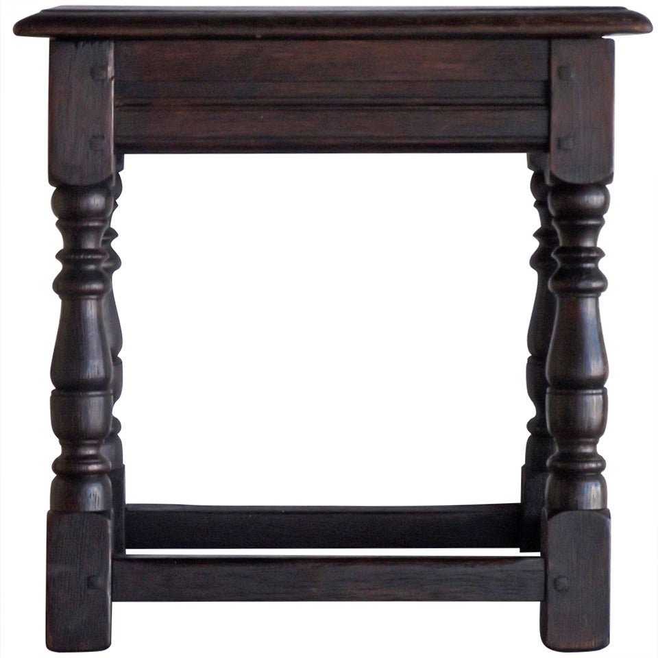 Jacobean style wooden bench