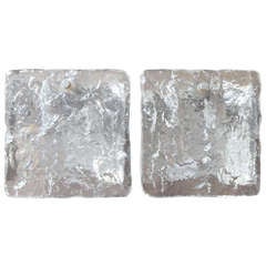 Pair of Square  glass sconces
