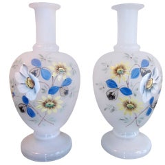 Pair of Victorian hand blown vases