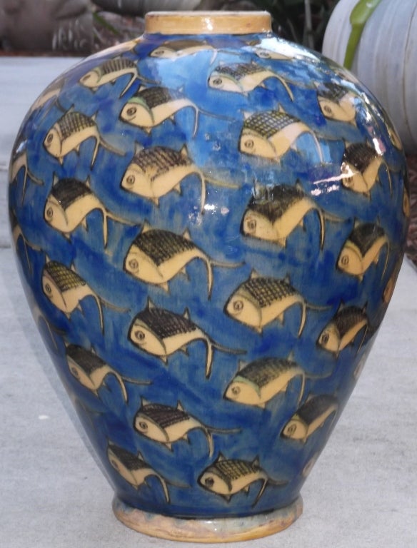 Pair of Persian fish vases 2