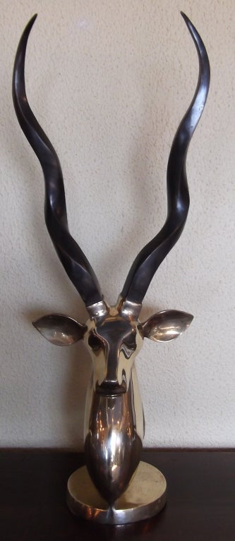Elegant Brass Antelope Head 5