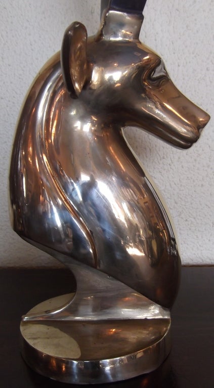Late 20th Century Elegant Brass Antelope Head