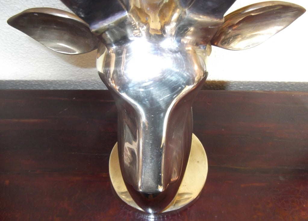 Elegant Brass Antelope Head 4