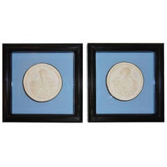 Pair of Lava Cameos in Shadow Boxes