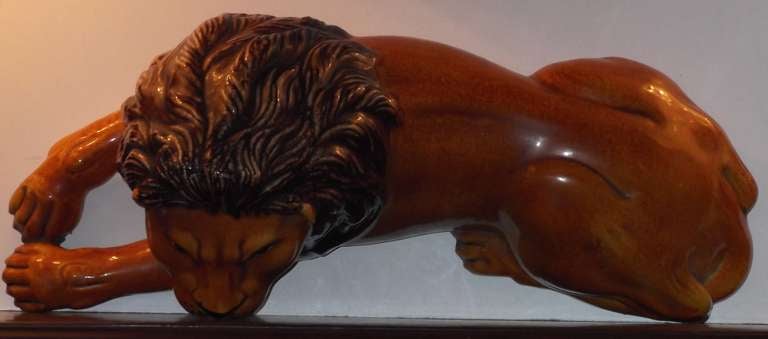 Terracotta Terra-cotta lion  Sculpture
