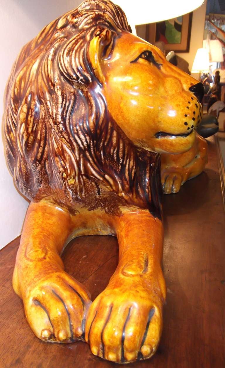 Terra-cotta lion  Sculpture 1