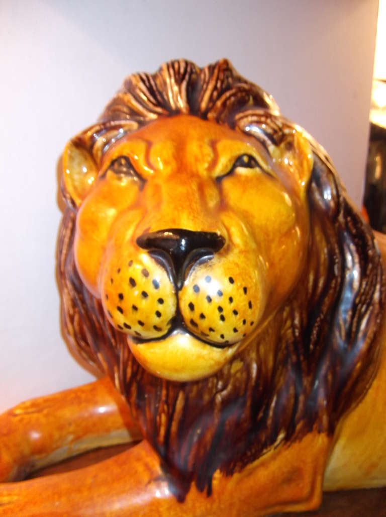 Terra-cotta lion  Sculpture 4