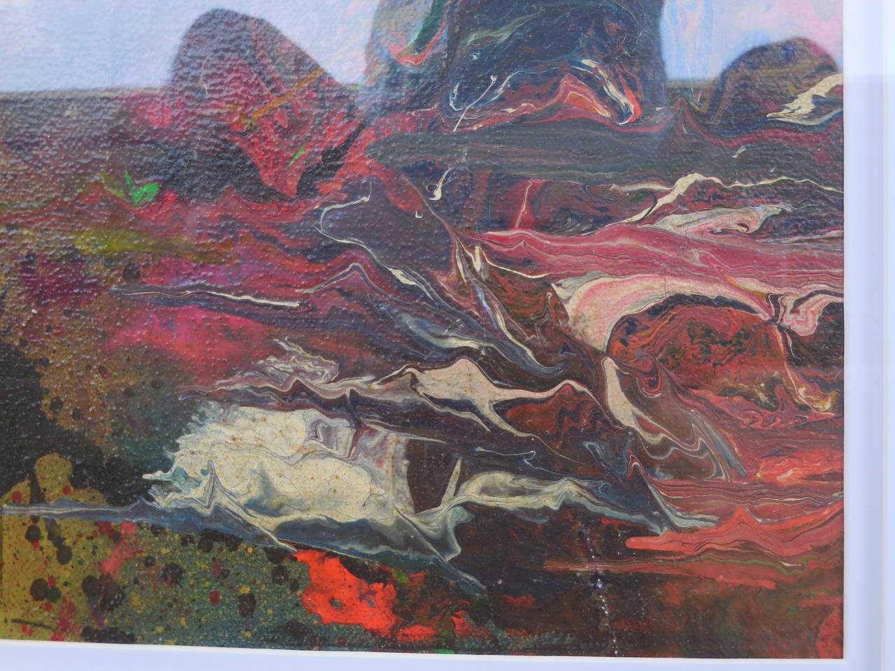 Paire de peintures abstraites des années 1960 Bon état - En vente à Delray Beach, FL