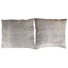 Silk rug pillows