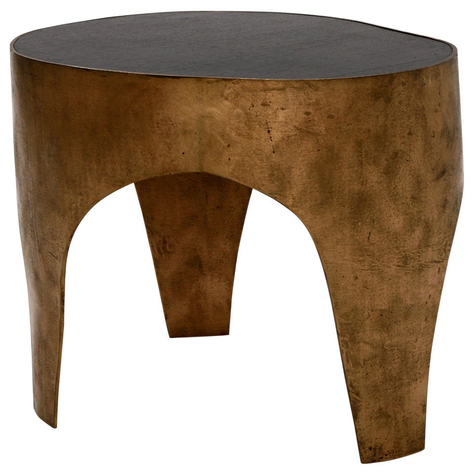 Unique Side Table in Bronze and Ebony by Jacques Jarrige ©2006
