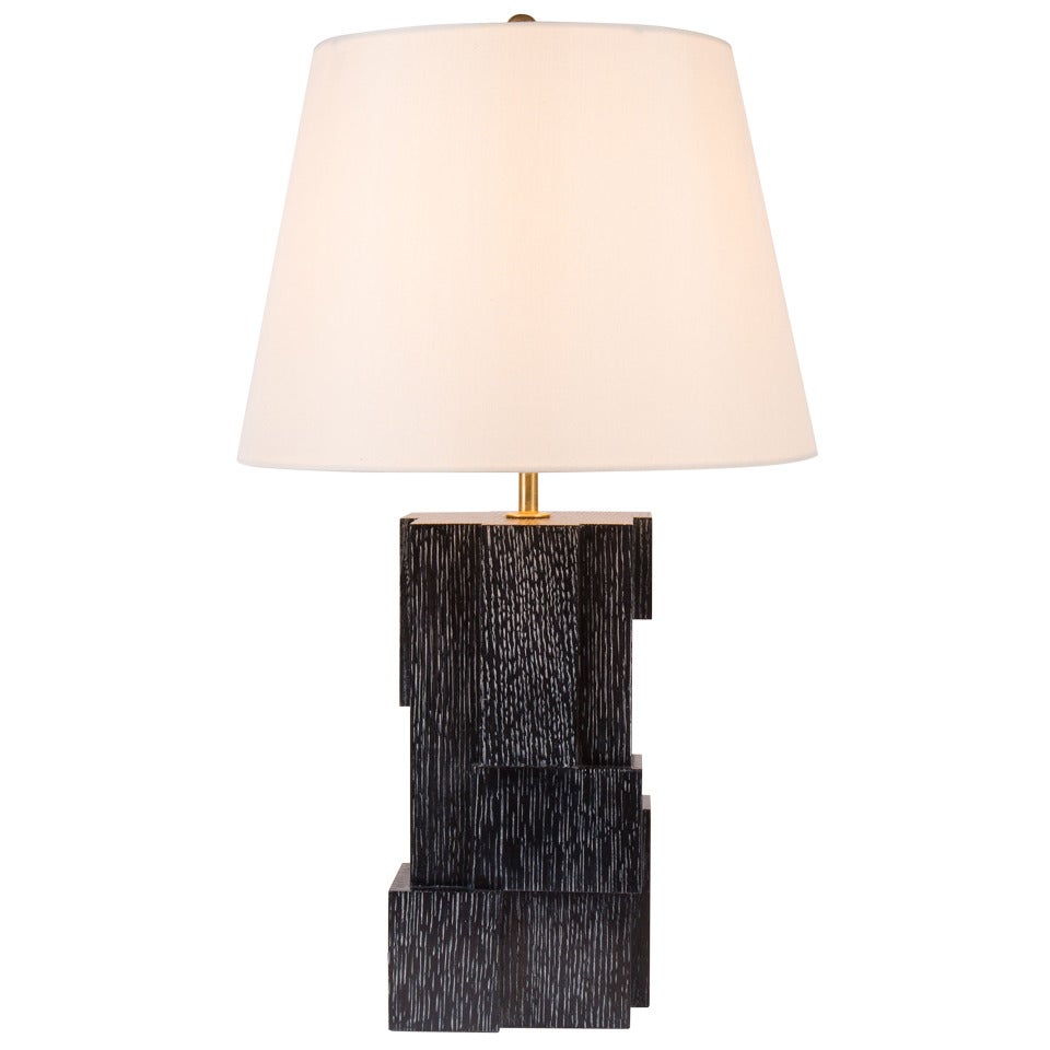 "Paul" Lamp in Ebonized Oak by Kimille Taylor For Sale