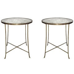 Elegant Pair of Side Tables by Bagues