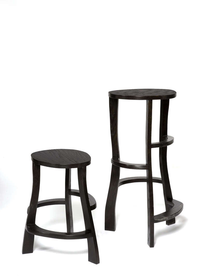 French Hand Sculpted Bar Stools by Jacques Jarrige For Sale