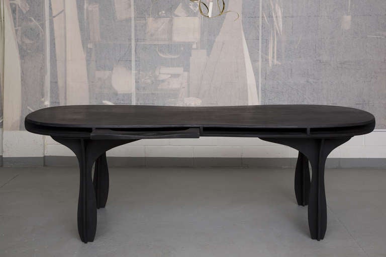 Recent piece by Jacques JARRIGE. Dining table / Desk/ conference table with biomorphic form. One or more drawers. Dimensions can be customized. Signed Piece

Jarrige's work has been recently featured in IDEAT, November 2011, AD Collector, October