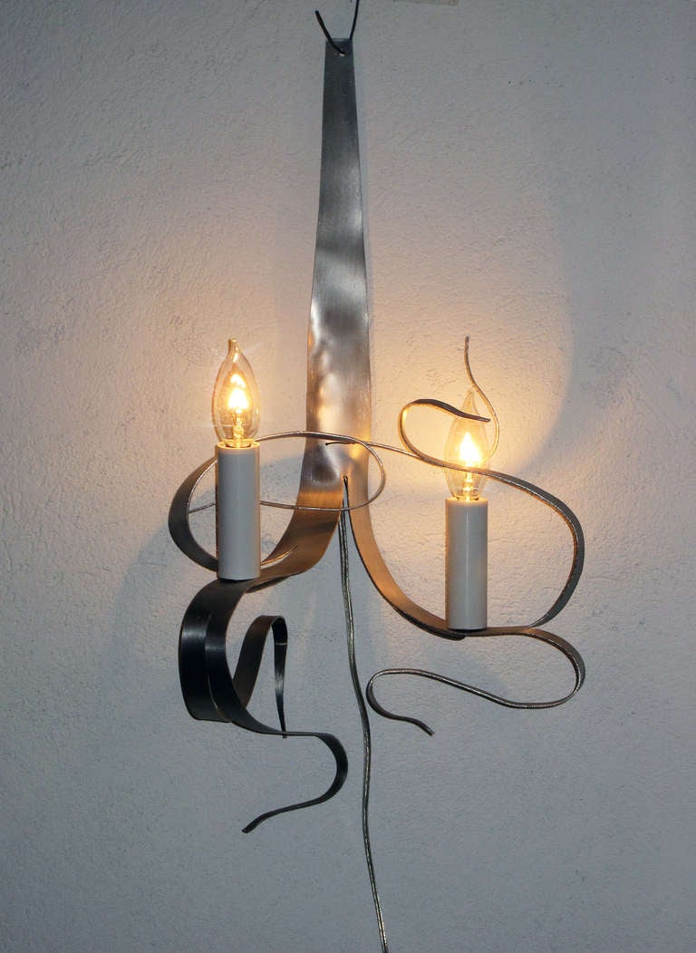 Contemporary Pair Of  Wall Sconces By Jacques Jarrige ©1998 For Sale