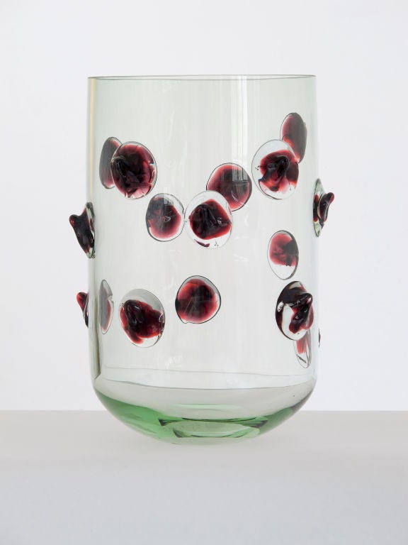 Blown Glass Hand-Blown Bohemian GLASS Vases