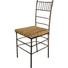 Vintage Gilt Faux bamboo Desk/Vanity Chair