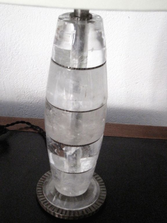 Pair of Genuine Rock Crystal Lamps 1