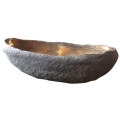 Long Vessel with Platinum and Gold by Cristina Salusti
