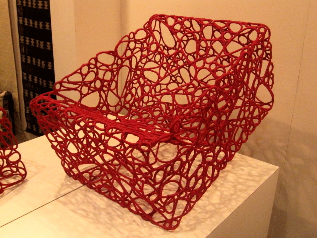 Metal Handwoven Artist Chair by Cheik Diallo For Sale