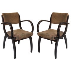 Vintage Pair of 1930s French Armchairs