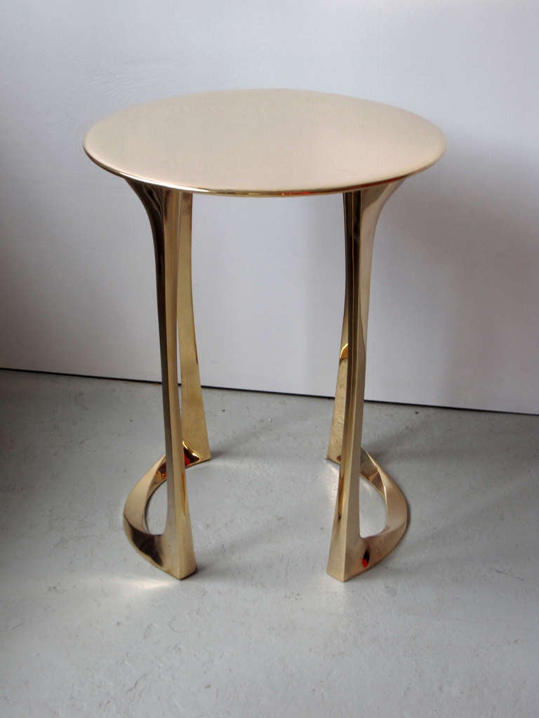 Bronze Pair of Side Tables by Anasthasia Millot