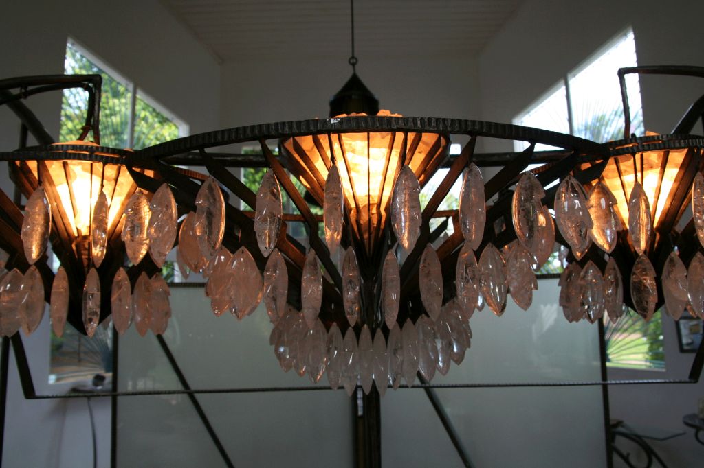 Rock Crystal Chandelier In Excellent Condition For Sale In New York, NY