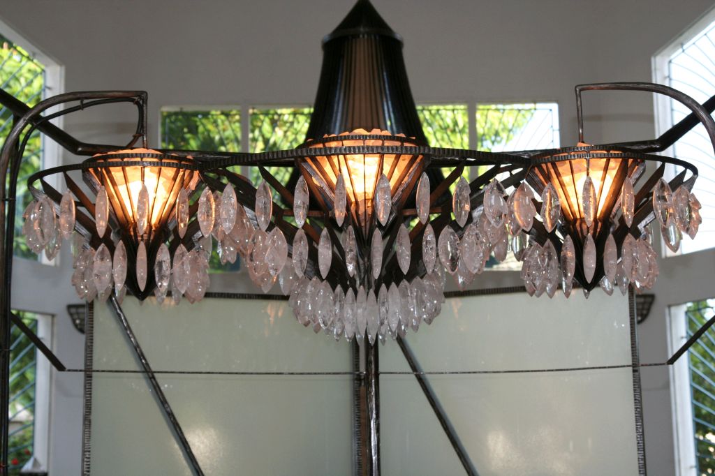 Contemporary Rock Crystal Chandelier For Sale