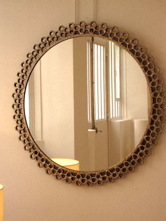 French Artist made  Bronze Mirror