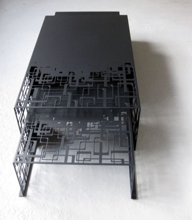 French Laser Cut Nesting Cocktail Tables For Sale