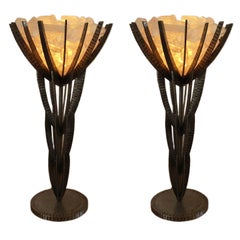 Pair of Rock Crystal Table Lamps