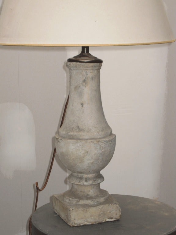 Pair of  Balustrade Plaster Table Lamps In Good Condition In New York, NY