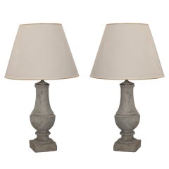 Pair of  Balustrade Plaster Table Lamps