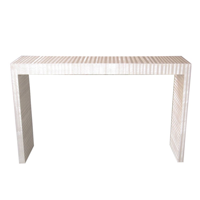 White Textured Console by Pierre Bonnefille