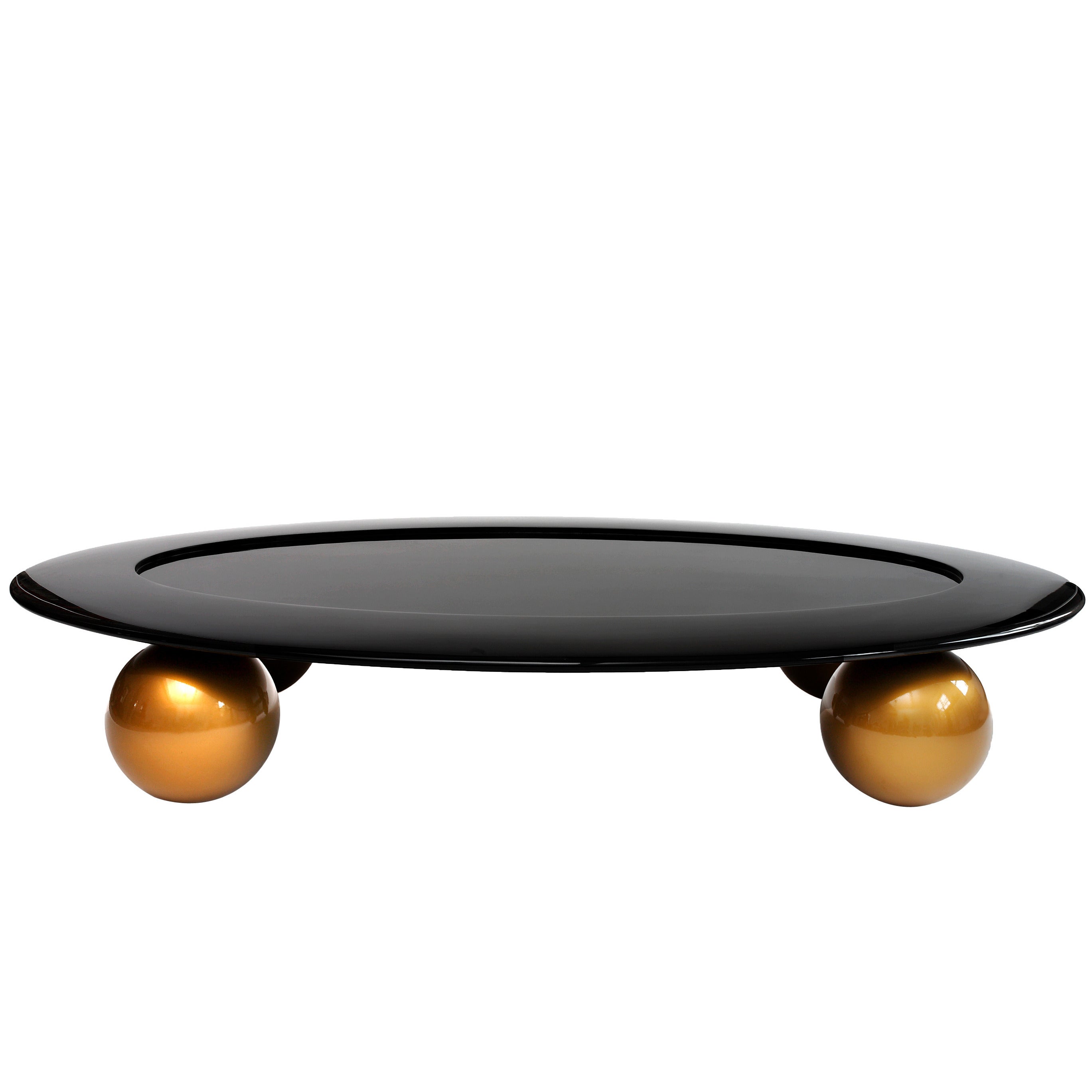 Large Oval Coffee Table by Tinatin Kilaberidze For Sale
