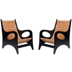 Used Pair of Armchairs by Jacques Jarrige 