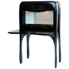 Drop-Leaf Sculpted Secretaire by Jacques Jarrige, 2006