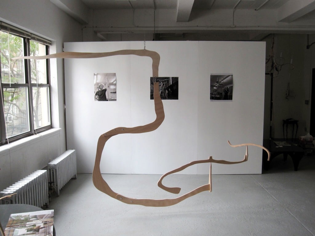 Plywood Hanging Mobile Sculpture by Jacques Jarrige ©2012 For Sale