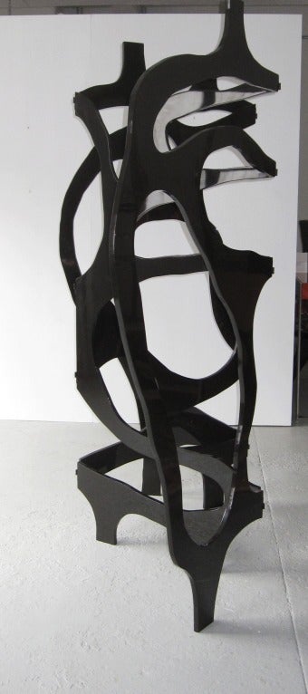 Sculpture Screen by Jacques Jarrige in Black Lacquer, 2012 In Excellent Condition In New York, NY