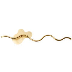 Hand-Crafted Wall Light in Brushed Brass 7