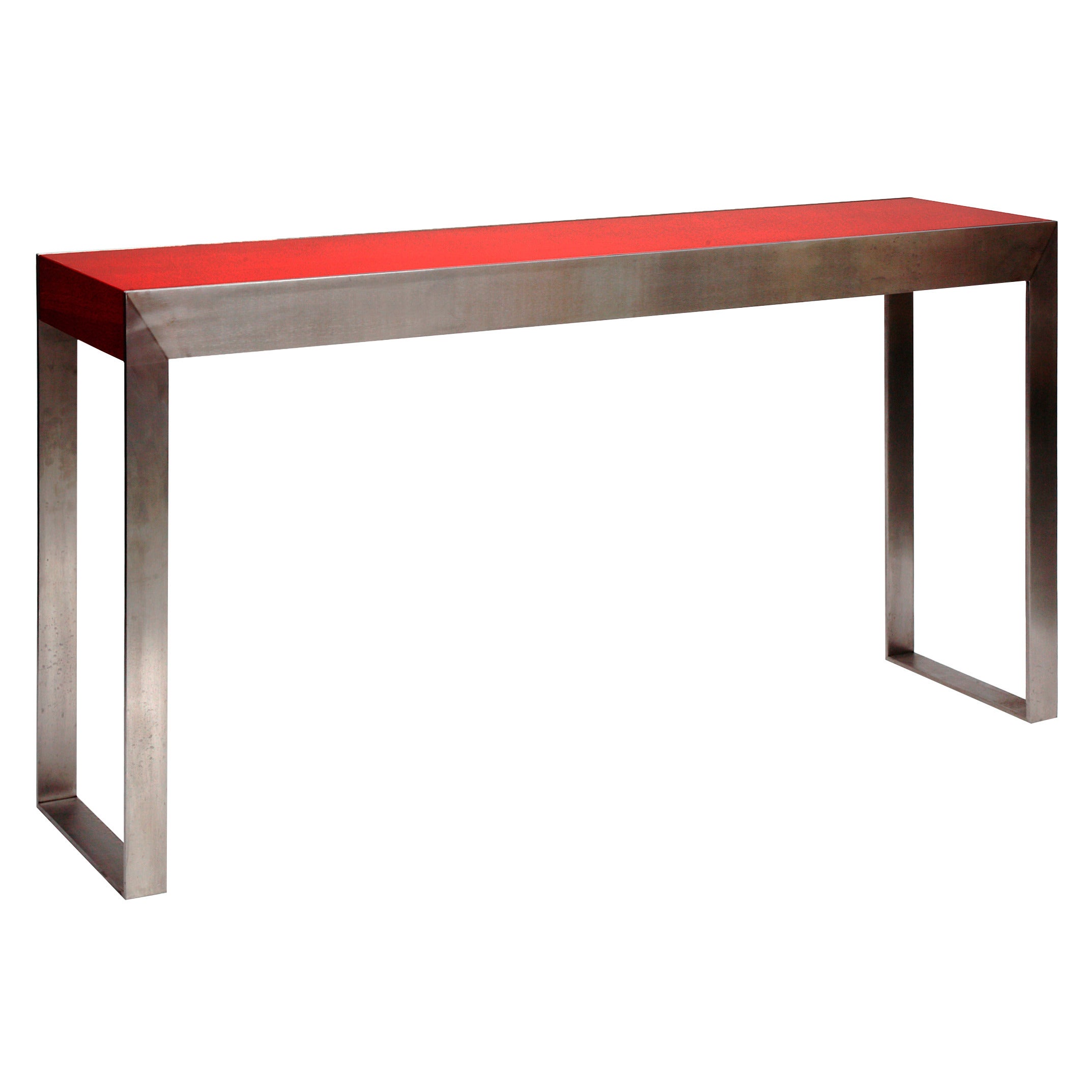 Textured Lacquered Console by French Artist Pierre Bonnefille For Sale